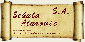 Sekula Alurović vizit kartica